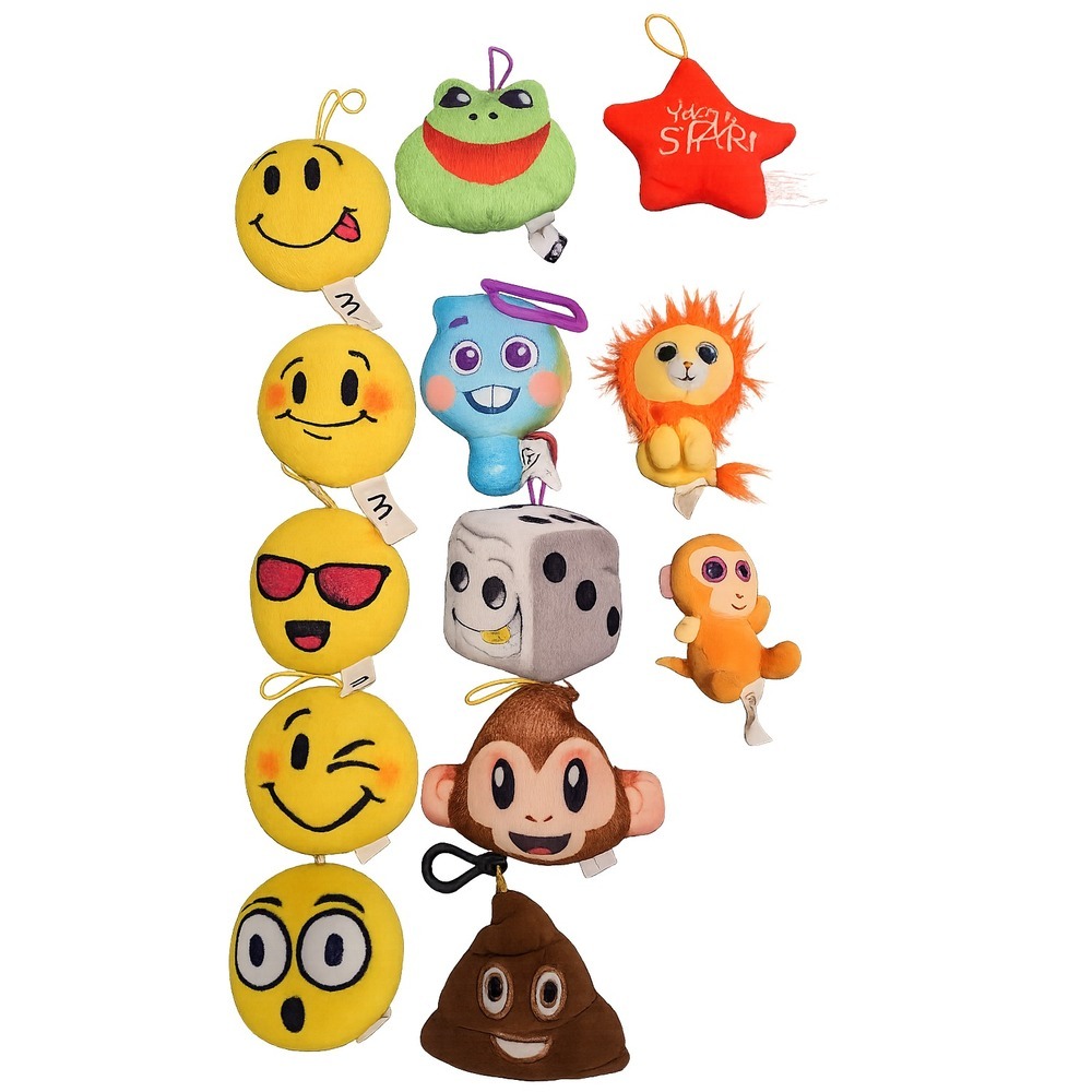 Lot of 13 mini stuffed animals - Emoji, Ty Animals, 22 from Soul, etc